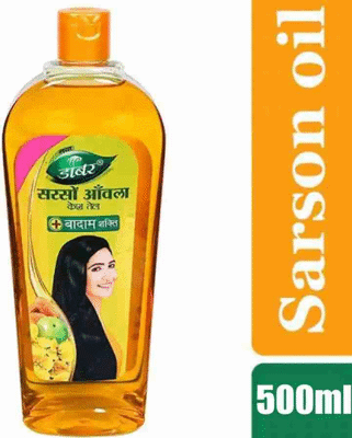 Dabur Sarso Amla 500ml kesh Oil with Almond Shakti Hair Oil (500 ml)