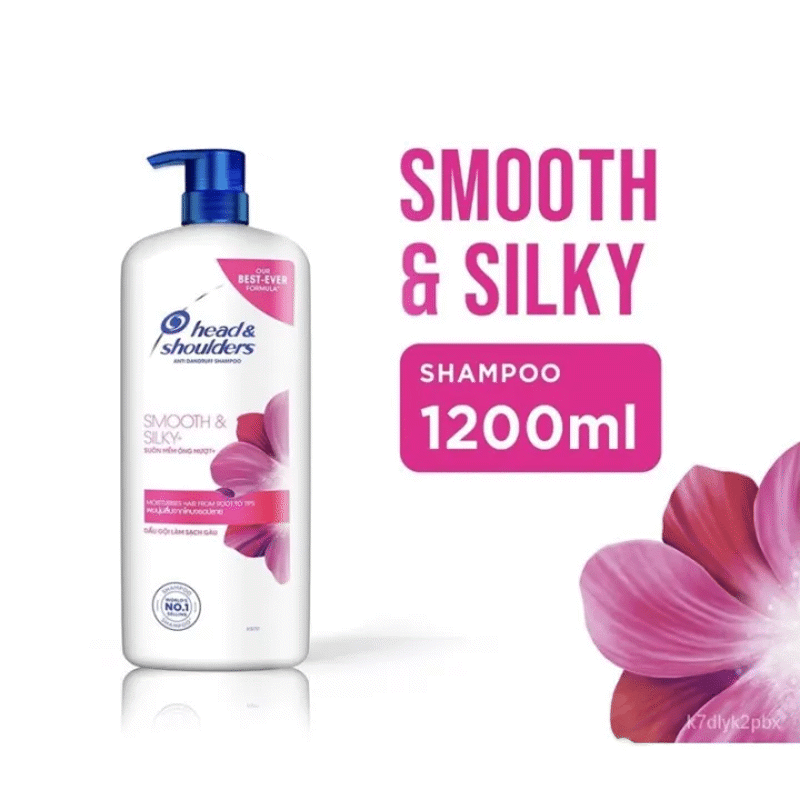 Head & Shoulders Smooth and Silky, Anti Dandruff Shampoo for Women & Men , 1.2L