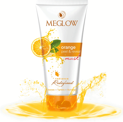 meglow Orange Peel & Rose Water Face Mask for Dull & Tired Skin-Brightens & Removes Tan (70 g)