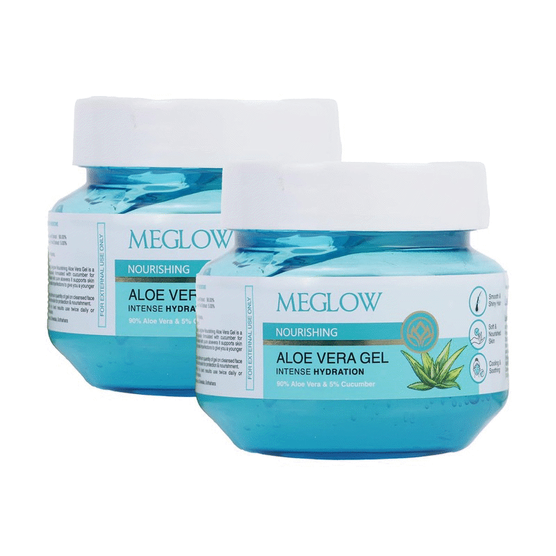 Meglow by Leeford | Nourishing Aloe Vera Gel | Intense Skin Hydration Formula 100g