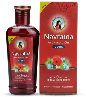 Navratna ayurvedic cool oil with 9 active herbal ingredients pack of 2 90ml*2 Hair Oil (180 ml)
