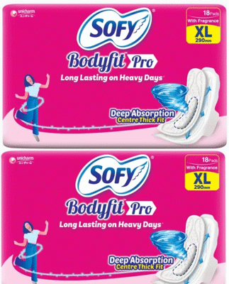 SOFY Bodyfit Pro XL 18X2 Sanitary Pad Sanitary Pad